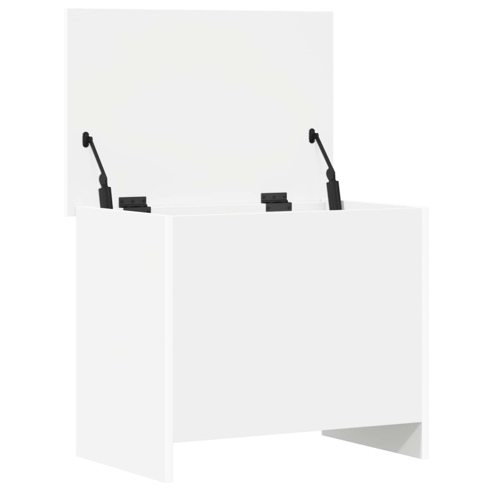 Produktbild för Förvaringskista med lagring Vit 60 x 40 x 50 cm Konstruerat trä
