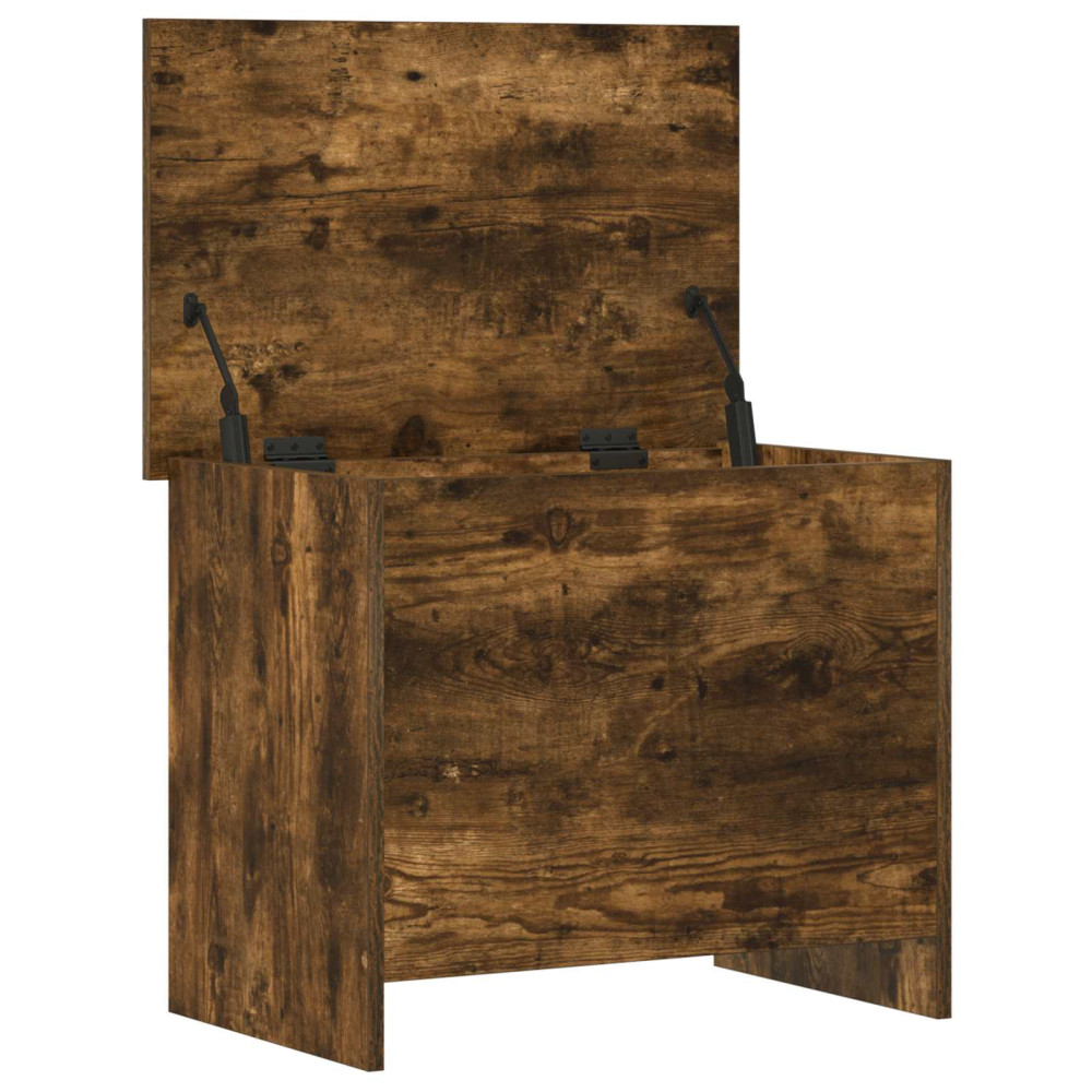 Produktbild för Förvaringskista Rökt ek 60 x 40 x 50 cm Konstruerat trä