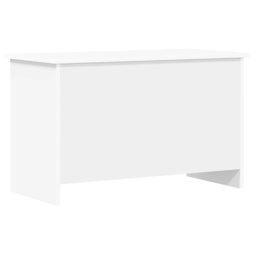 Produktbild för Förvaringskista med lagring Vit 80 x 40 x 50 cm Konstruerat trä