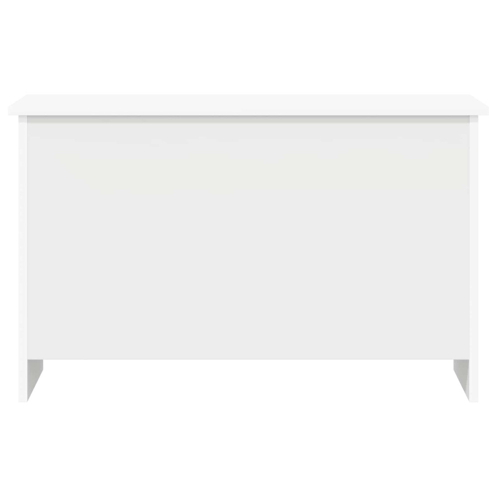 Produktbild för Förvaringskista med lagring Vit 80 x 40 x 50 cm Konstruerat trä