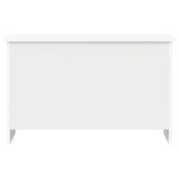 Produktbild för Förvaringskista med lagring Vit 80 x 40 x 50 cm Konstruerat trä