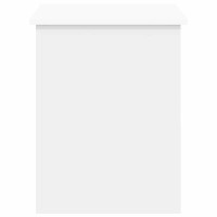 Produktbild för Förvaringskista med lagring Vit 80 x 40 x 50 cm Konstruerat trä