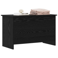 Produktbild för Förvaringskista Svart ek 80 x 40 x 50 cm Konstruerat trä
