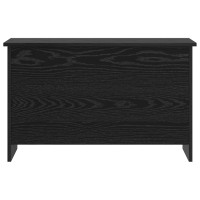 Produktbild för Förvaringskista Svart ek 80 x 40 x 50 cm Konstruerat trä