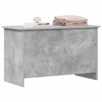 Produktbild för Förvaringskista Betonggrå 80 x 40 x 50 cm Konstruerat trä