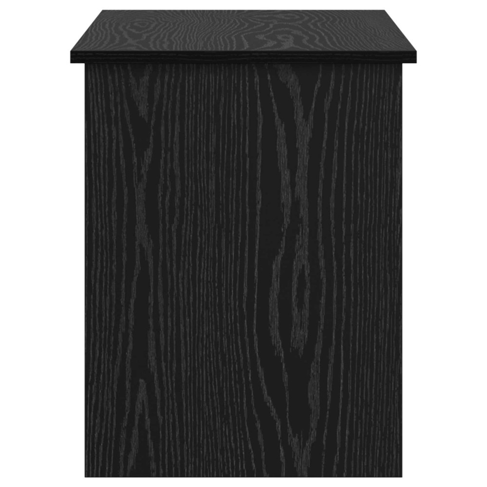 Produktbild för Förvaringskista Svart ek 100 x 40 x 50 cm Konstruerat trä