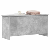 Produktbild för Förvaringskista Betonggrå 100 x 40 x 50 cm Konstruerat trä