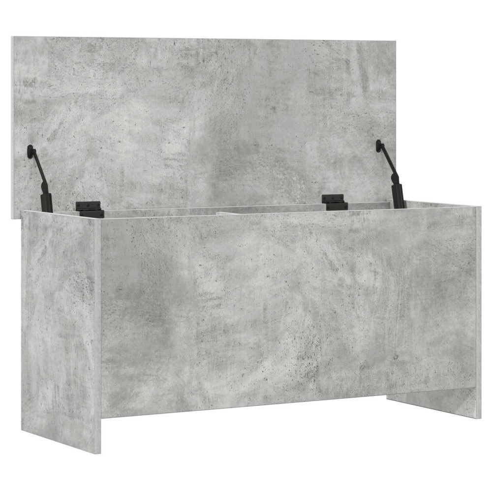 Produktbild för Förvaringskista Betonggrå 100 x 40 x 50 cm Konstruerat trä