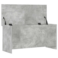 Produktbild för Förvaringskista Betonggrå 100 x 40 x 50 cm Konstruerat trä