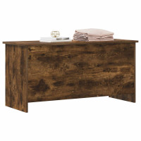 Produktbild för Förvaringskista Rökt ek 100 x 40 x 50 cm Konstruerat trä