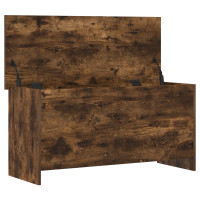 Produktbild för Förvaringskista Rökt ek 100 x 40 x 50 cm Konstruerat trä