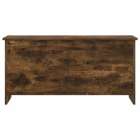 Produktbild för Förvaringskista Rökt ek 100 x 40 x 50 cm Konstruerat trä