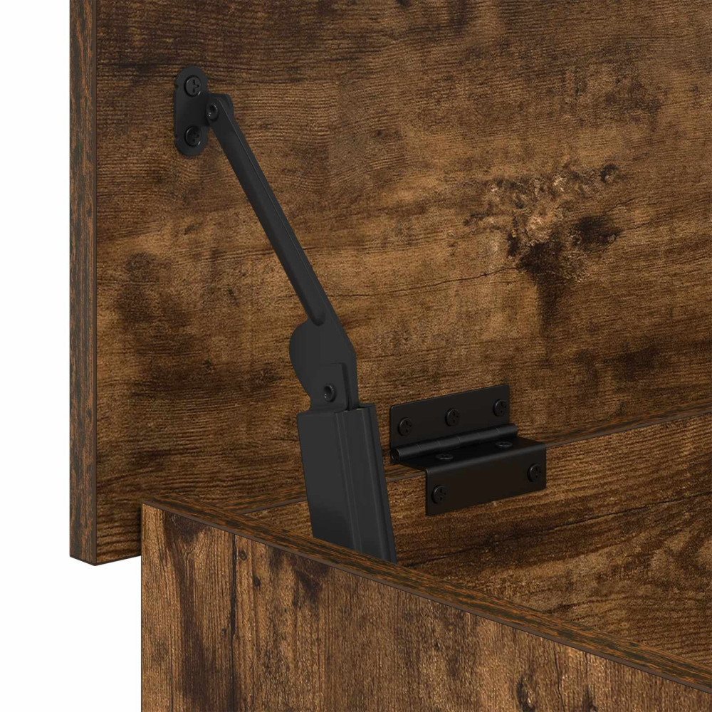 Produktbild för Förvaringskista Rökt ek 100 x 40 x 50 cm Konstruerat trä