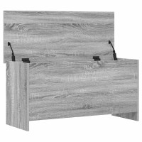 Produktbild för Förvaringskista Grå Sonoma 100 x 40 x 50 cm Konstruerat trä