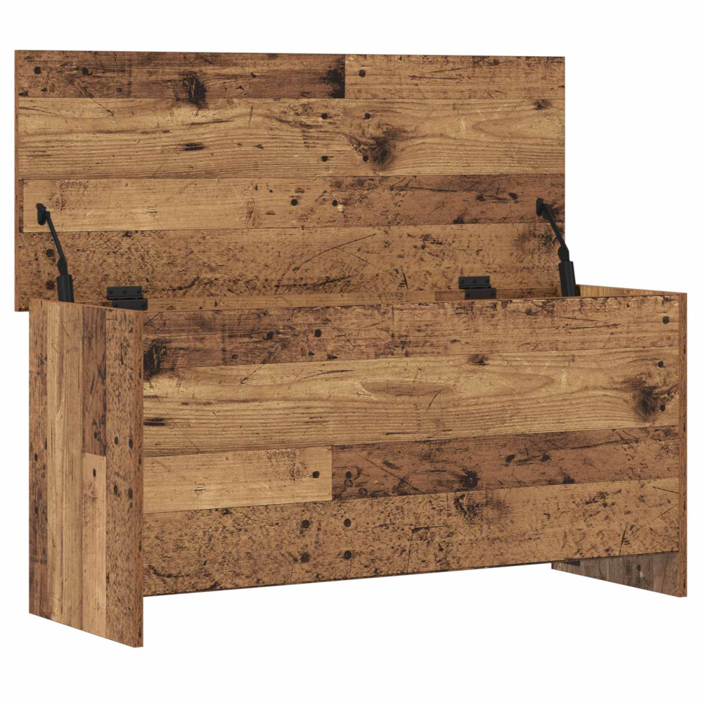 Produktbild för Förvaringskista Gammalt trä 100 x 40 x 50 cm Konstruerat trä