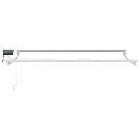 Produktbild för Manuell utdragbar markis med LED-lampor Flerfärgsdesign 3 x 2 m