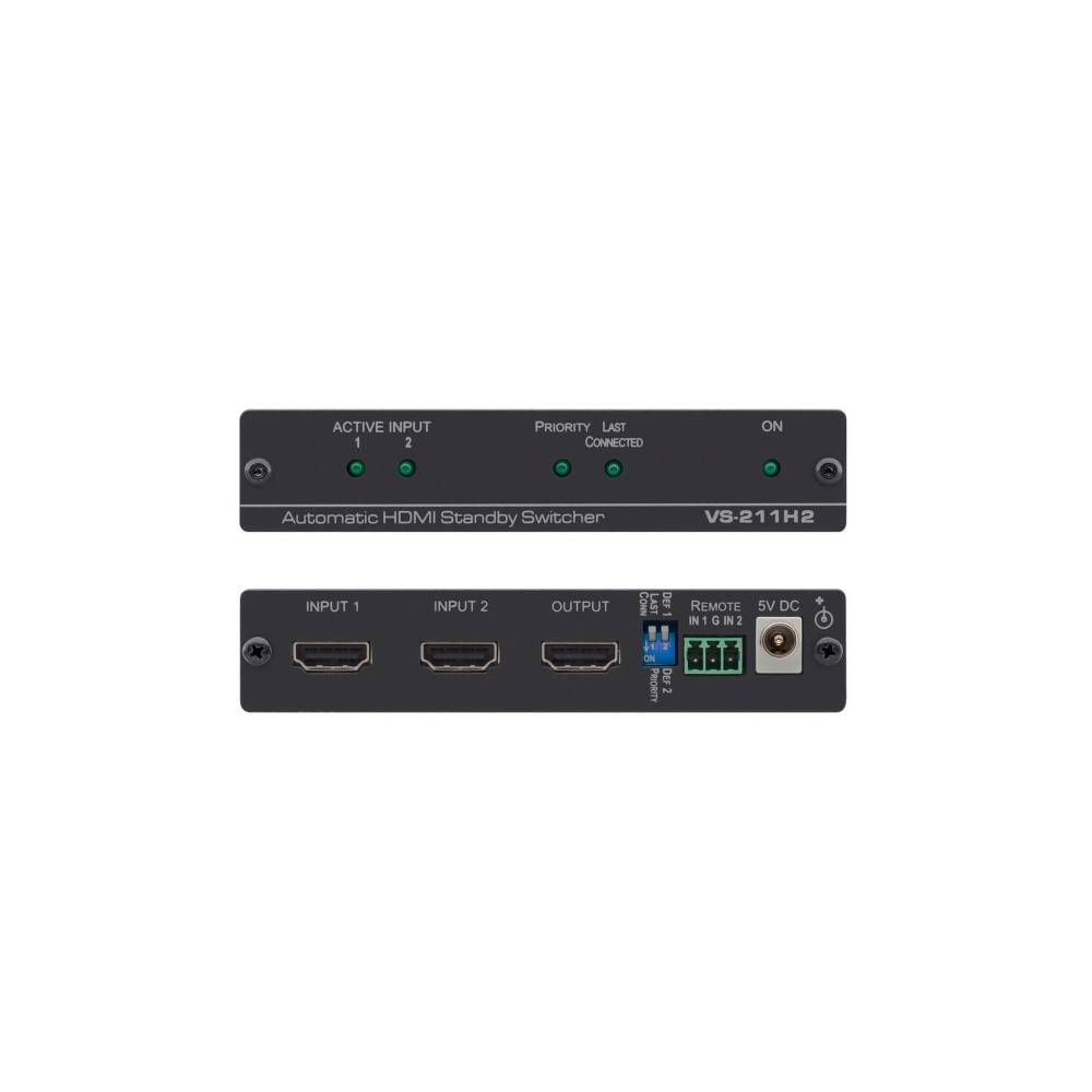 Produktbild för Kramer DigiTOOLS VS-211H2 2x1 Automatic 4K UHD HDMI Standby Switcher - video-/ljudomkopplare - 2 portar