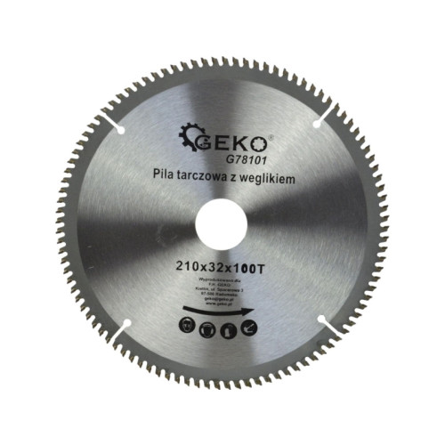 GEKO Geko kapskiva för aluminium med hårdmetall 210 mm x 100 T x...