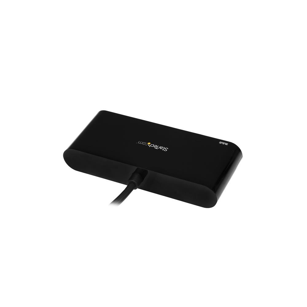 Produktbild för StarTech.com 3-ports USB-C-hubb med Gigabit Ethernet och 60 W strömförsörjning Pass-through laddning av bärbar dator - USB-C till 3x USB-A (USB 3.0 SuperSpeed 5 Gbps) - USB 3.1/3.2 Gen 1 Type-C adapterhubb - hubb - 3 portar