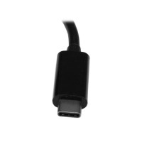 Produktbild för StarTech.com 3-ports USB-C-hubb med Gigabit Ethernet och 60 W strömförsörjning Pass-through laddning av bärbar dator - USB-C till 3x USB-A (USB 3.0 SuperSpeed 5 Gbps) - USB 3.1/3.2 Gen 1 Type-C adapterhubb - hubb - 3 portar