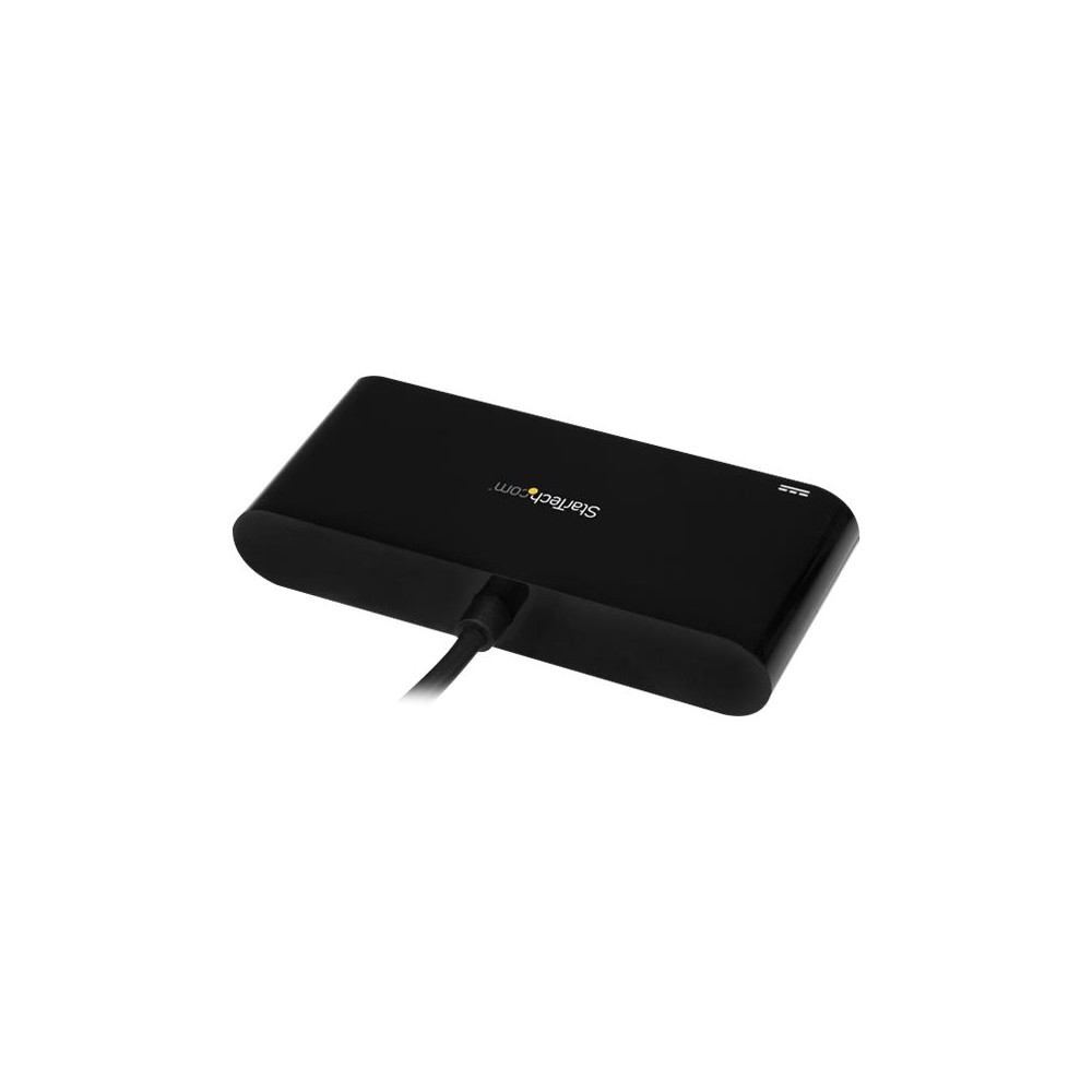 Produktbild för StarTech.com 3-ports USB-C-hubb med Gigabit Ethernet och 60 W strömförsörjning Pass-through laddning av bärbar dator - USB-C till 3x USB-A (USB 3.0 SuperSpeed 5 Gbps) - USB 3.1/3.2 Gen 1 Type-C adapterhubb - hubb - 3 portar