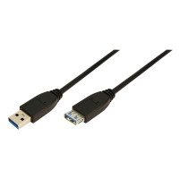 Produktbild för LogiLink - USB-förlängningskabel - USB typ A till USB typ A - 3 m