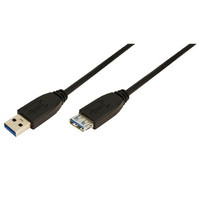 Produktbild för LogiLink - USB-förlängningskabel - USB typ A till USB typ A - 3 m