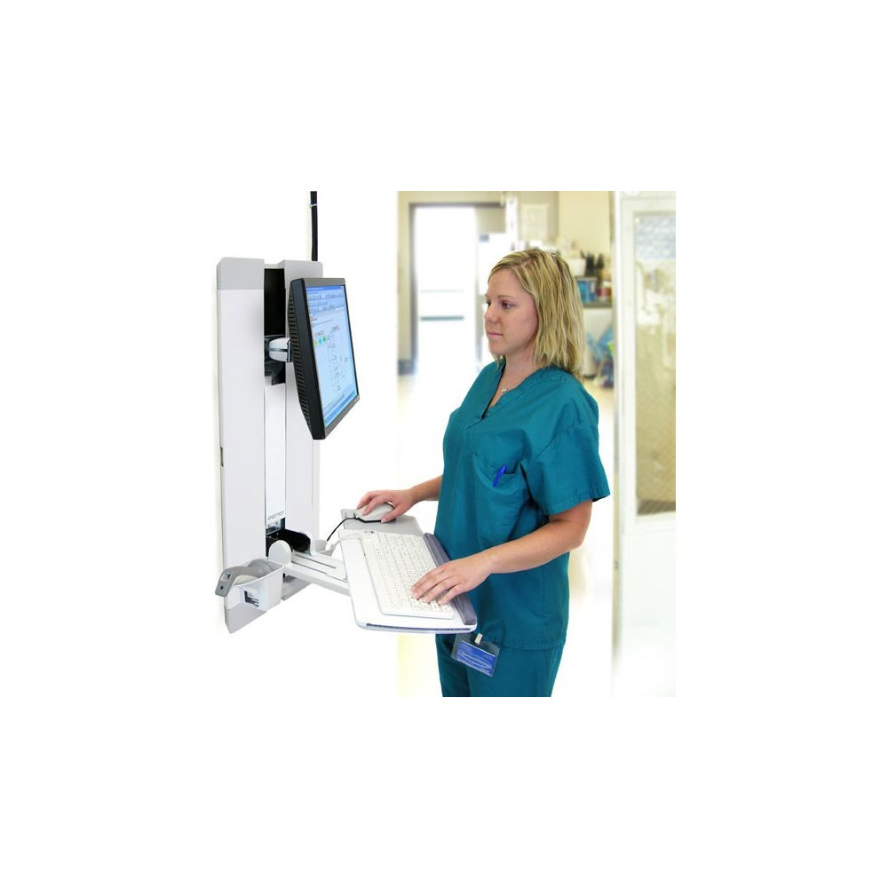 Produktbild för Ergotron StyleView monteringssats - för LCD-skärm/tangentbord/mus - patientrum - vit