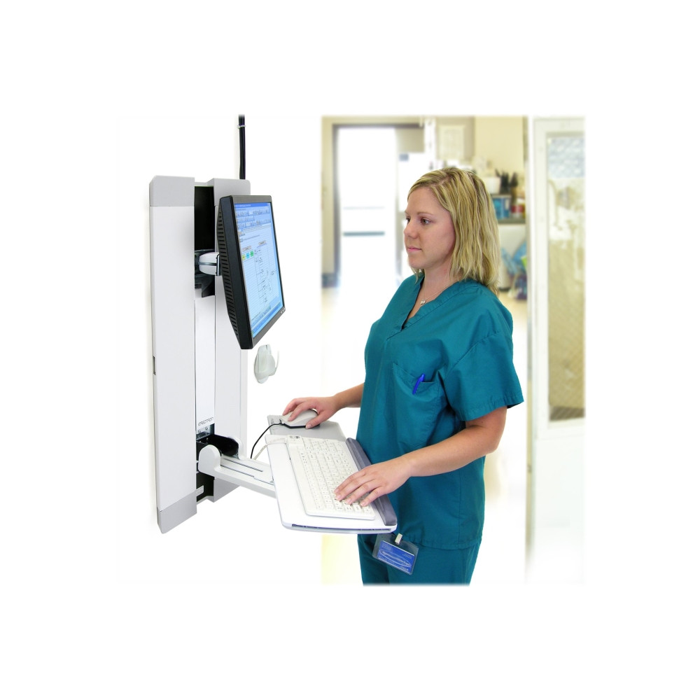 Produktbild för Ergotron StyleView monteringssats - för LCD-skärm/tangentbord/mus - patientrum - vit