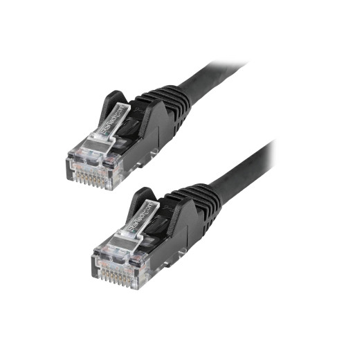 StarTech.com StarTech.com 1m LSZH CAT6 Ethernet Cable, 10 Gigabit Snagless RJ45 100W PoE Network Patch Cord with Strain Relief, CAT 6 10GbE UTP, Black, Individually Tested/ETL, Low Smoke Zero Halogen - Category 6 - 24AWG (N6LPATCH1MBK) - patch-kabel - 1 m - svart
