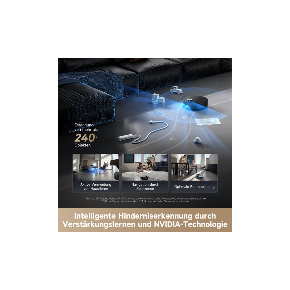 Produktbild för Dreame Aqua10 Ultra Roller Complete, Kombinationsspis, Svart...