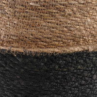 Produktbild för Kruka med handtag 2 pcs Svart Ø 45 x 36 cm 100% Sjögräs