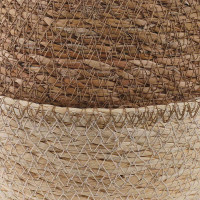 Produktbild för Kruka med handtag 2 pcs Vit Ø 22 x 20 cm 100% Sjögräs