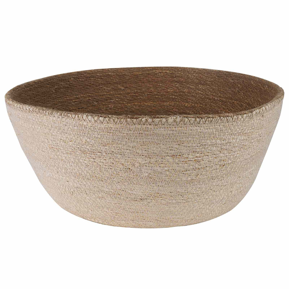 Produktbild för Kruka med handtag Vit Ø 45 x 36 cm 100% Sjögräs