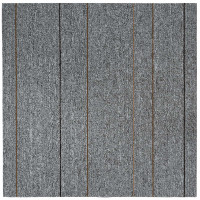 Produktbild för Mattan platta Ljusgrå med ränder 50 x 50 cm 20 pcs