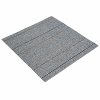 Produktbild för Mattan platta Ljusgrå med ränder 50 x 50 cm 36 pcs