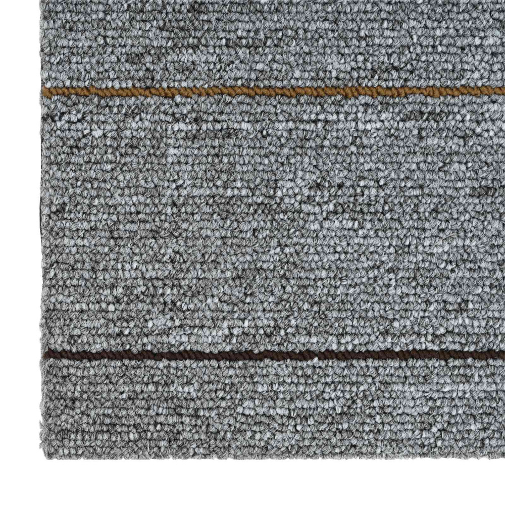 Produktbild för Mattan platta Ljusgrå med ränder 50 x 50 cm 36 pcs
