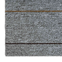 Produktbild för Mattan platta Ljusgrå med ränder 50 x 50 cm 36 pcs