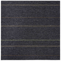 Produktbild för Mattan platta Mörkgrå med ränder 50 x 50 cm 36 pcs