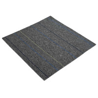 Produktbild för Mattan platta Medium Grå med Rand 50 x 50 cm 4 pcs