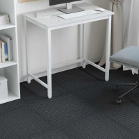 Produktbild för Mattan platta Medium Grå med Rand 50 x 50 cm 4 pcs