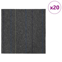 Produktbild för Mattan platta Medium Grå med Rand 50 x 50 cm 20 pcs