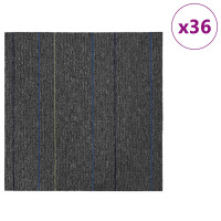 Produktbild för Mattan platta Medium Grå med Rand 50 x 50 cm 36 st