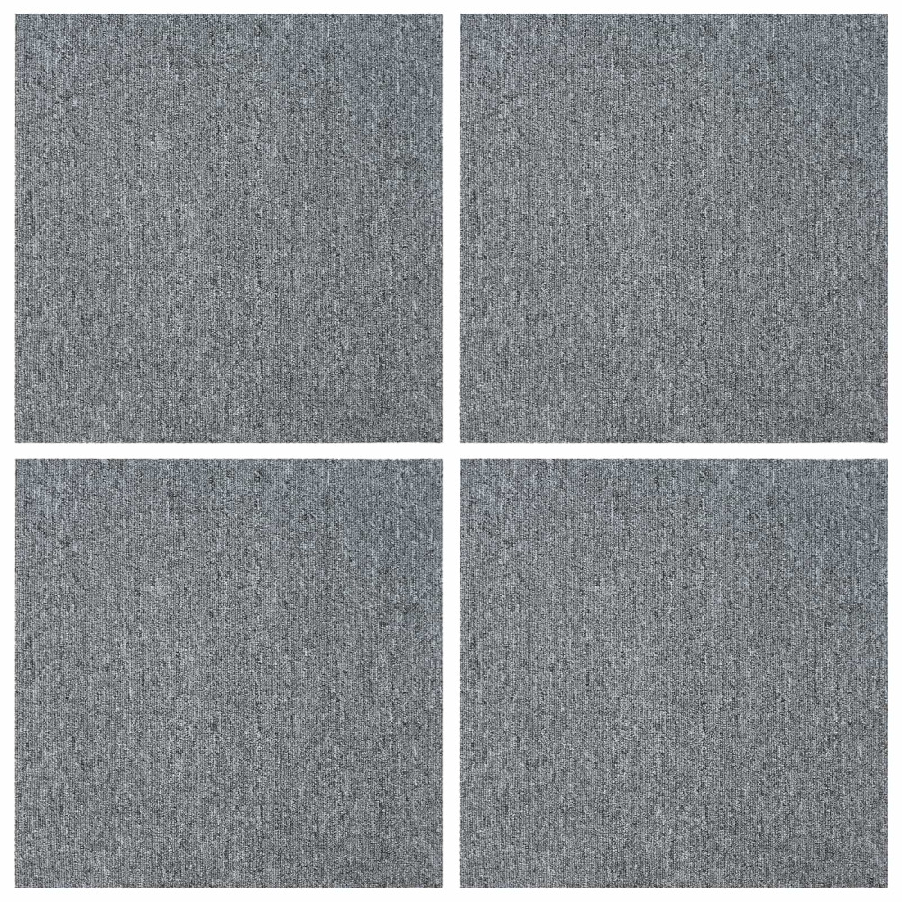 Produktbild för Mattan platta Ljusgrå 50 x 50 cm 4 pcs PP och Bitumen