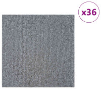 Produktbild för Mattan platta Ljusgrå 50 x 50 cm 36 pcs PP och Bitumen