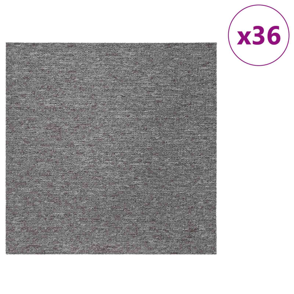 Produktbild för Mattan platta Brun 50 x 50 cm 36 pcs PP och Bitumen
