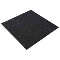 Produktbild för Mattan platta Mörkgrå 50 x 50 cm 4 pcs PP och Bitumen