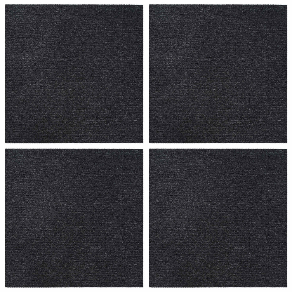 Produktbild för Mattan platta Mörkgrå 50 x 50 cm 4 pcs PP och Bitumen