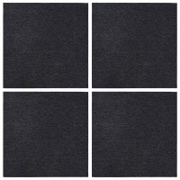 Produktbild för Mattan platta Mörkgrå 50 x 50 cm 4 pcs PP och Bitumen