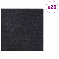 Produktbild för Mattan platta Mörkgrå 50 x 50 cm 20 pcs PP och Bitumen